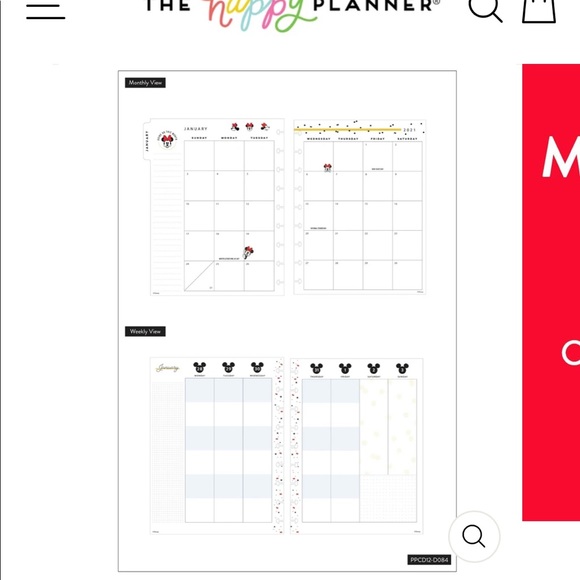 🥳HP🥳 Minnie Mouse Magical Moment Planner Bundle. - Picture 7 of 15